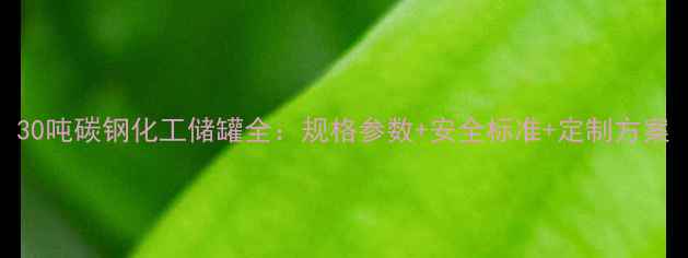 图片 30吨碳钢化工储罐全：规格参数+安全标准+定制方案