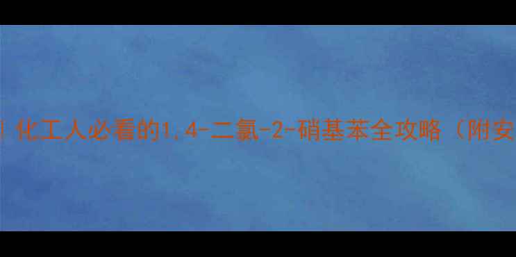 图片 CAS58560深度｜化工人必看的1,4-二氯-2-硝基苯全攻略（附安全操作指南）1