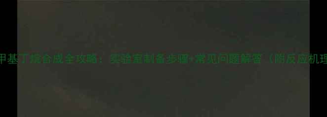 图片 二三甲基丁烷合成全攻略：实验室制备步骤+常见问题解答（附反应机理图）