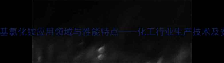 图片 二甲基苄基氯化铵应用领域与性能特点——化工行业生产技术及安全指南1