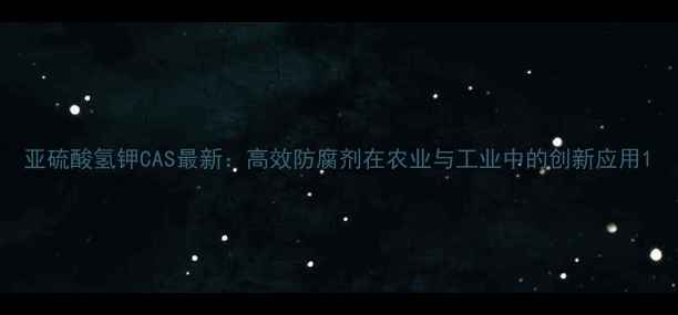 图片 亚硫酸氢钾CAS最新：高效防腐剂在农业与工业中的创新应用1