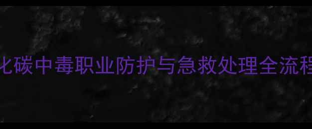 图片 化工事故应急指南：一氧化碳中毒职业防护与急救处理全流程（含设备检修安全规范）