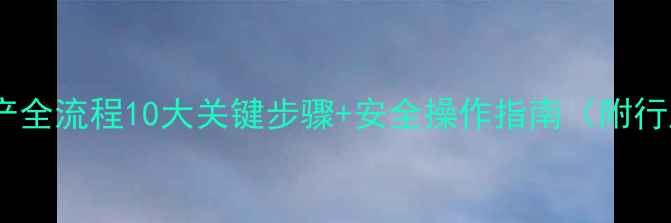 图片 化工原料生产全流程10大关键步骤+安全操作指南（附行业白皮书）2