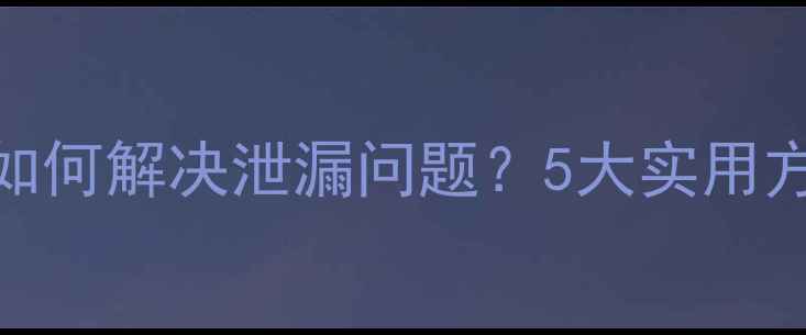 图片 化工密封技术如何解决泄漏问题？5大实用方案与操作指南