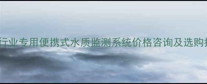 图片 化工行业专用便携式水质监测系统价格咨询及选购指南2