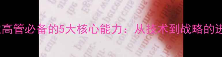 图片 化工行业高管必备的5大核心能力：从技术到战略的进阶指南1