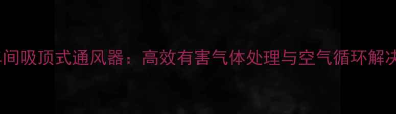 图片 化工车间吸顶式通风器：高效有害气体处理与空气循环解决方案2
