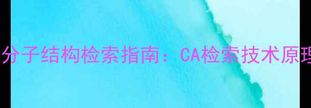 图片 化工领域高效分子结构检索指南：CA检索技术原理与应用实例2