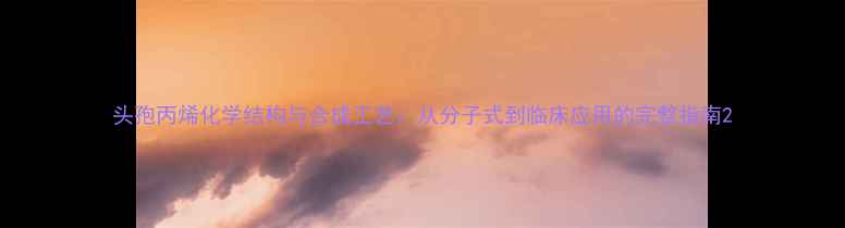 图片 头孢丙烯化学结构与合成工艺：从分子式到临床应用的完整指南2