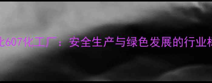 图片 河北607化工厂：安全生产与绿色发展的行业标杆