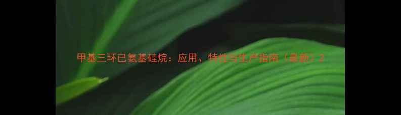 图片 甲基三环已氨基硅烷：应用、特性与生产指南（最新）2