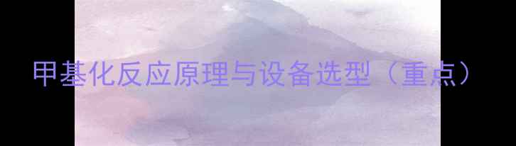 图片 甲基化反应原理与设备选型（重点）