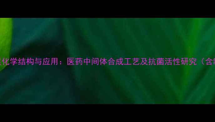 图片 甲磺酸培氟沙星化学结构与应用：医药中间体合成工艺及抗菌活性研究（含制备流程图解）