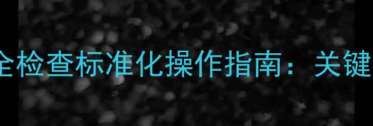 图片 石油化工泵房安全检查标准化操作指南：关键要素与维护策略2