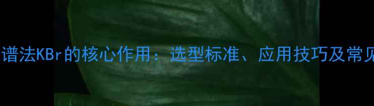 图片 红外光谱法KBr的核心作用：选型标准、应用技巧及常见误区1