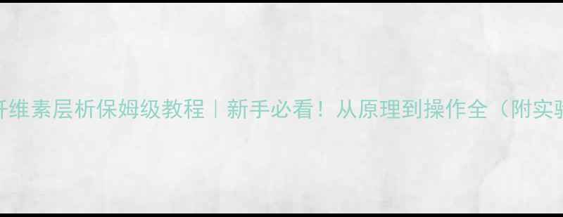 图片 羧甲基纤维素层析保姆级教程｜新手必看！从原理到操作全（附实验案例）