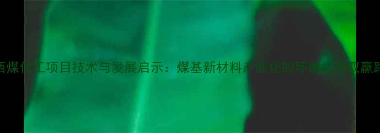 图片 陕西煤化工项目技术与发展启示：煤基新材料产业化的环境经济双赢路径