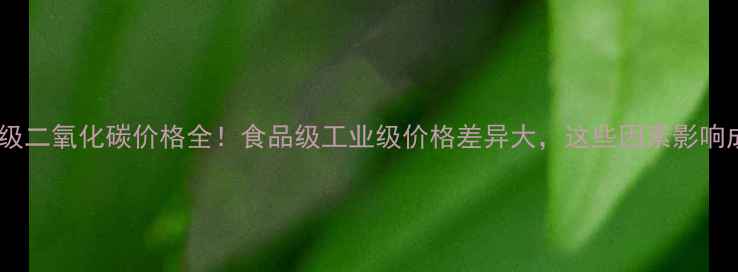 图片 🌟化工级二氧化碳价格全！食品级工业级价格差异大，这些因素影响成本💰2