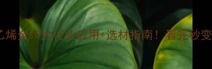 图片 🌟聚偏二氯乙烯全10大行业应用+选材指南！看完秒变材料专家💡1