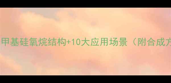 图片 💡！聚甲基硅氧烷结构+10大应用场景（附合成方法）2