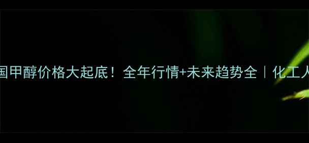 图片 🔥中国甲醇价格大起底！全年行情+未来趋势全｜化工人必看