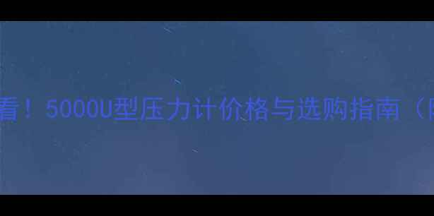 图片 🔥化工设备必看！5000U型压力计价格与选购指南（附参数对比）2