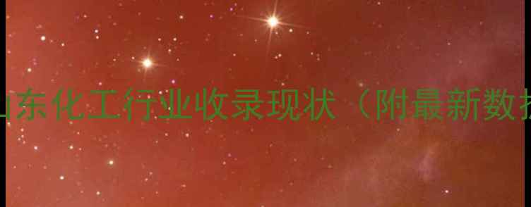 图片 🔥山东化工行业收录现状（附最新数据）