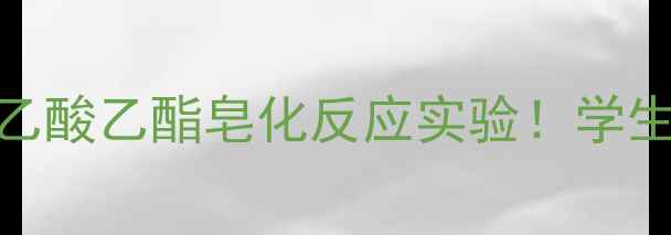 图片 🔥手把手教你做乙酸乙酯皂化反应实验！学生党必看操作指南